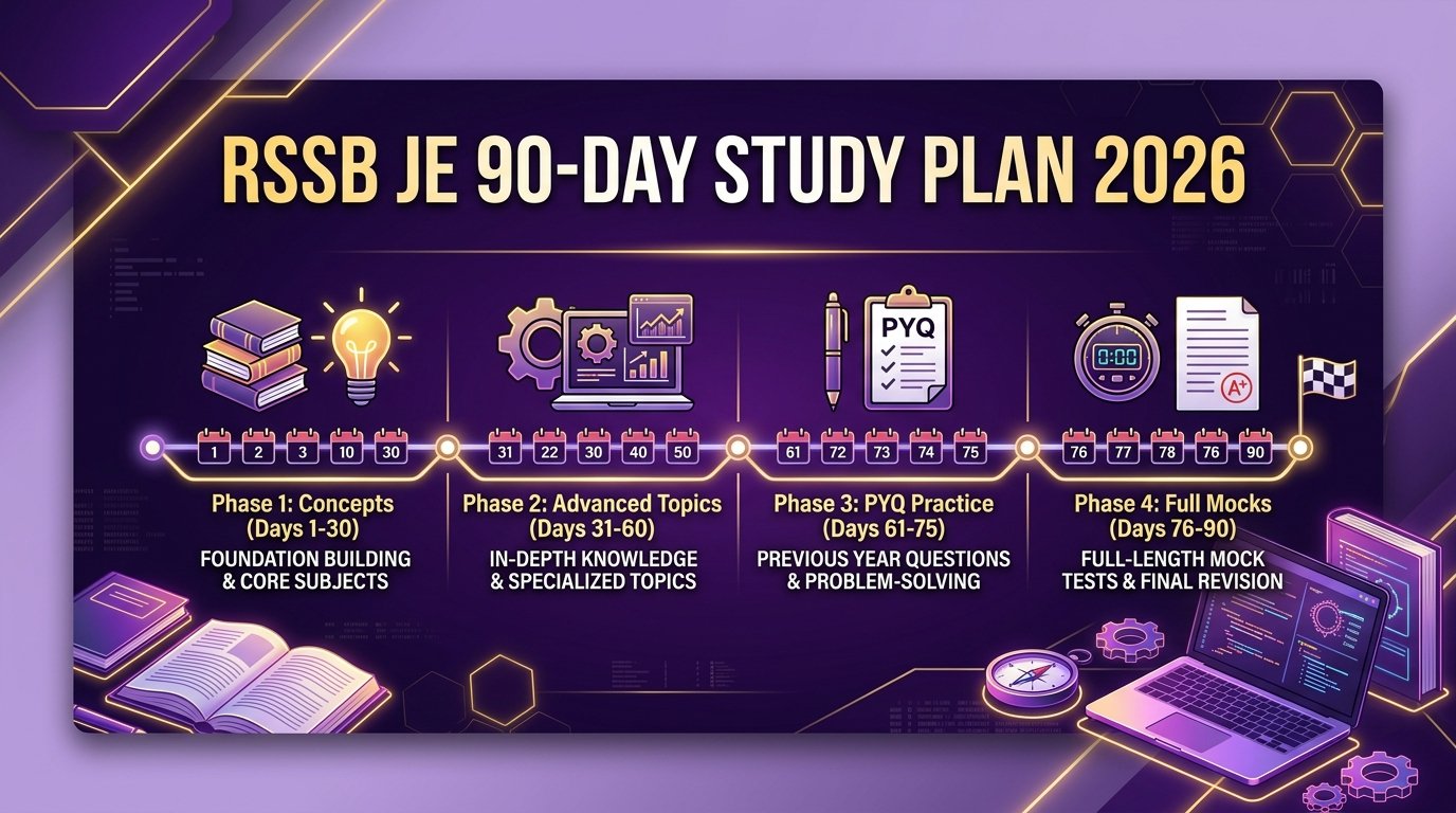 RSSB JE 90-Day Study Plan 2026 Preparation Strategy