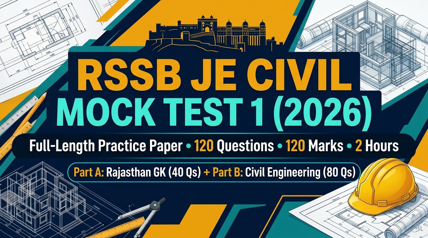 RSSB JE Civil Mock Test 2026: 120 Questions (Full Practice Paper)