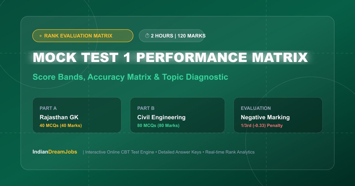 RSSB JE Civil Mock Test Performance Evaluation and Rank Analysis