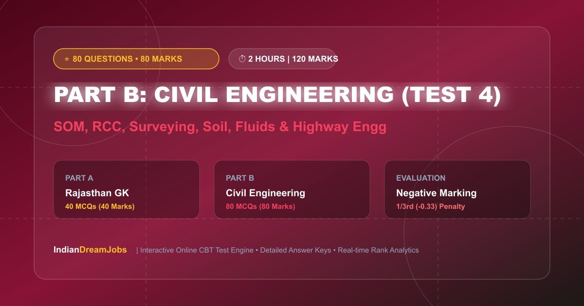 RSSB JE Mock Test Part B Civil Engineering 80 Questions