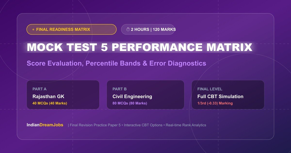 RSSB JE Civil Mock Test 5 Performance Analysis Matrix