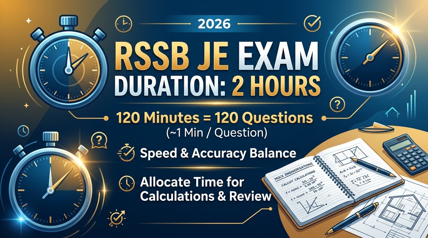 RSSB JE Exam Duration 2 Hours Time Management Strategy