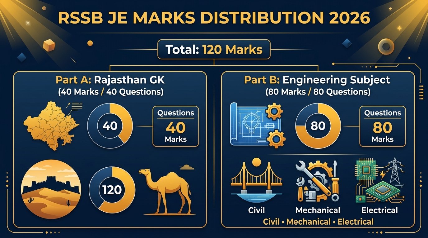 RSSB JE Question Paper Pattern & Marks Distribution 2026