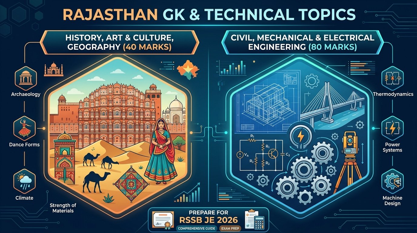RSSB JE Rajasthan GK and Technical Engineering Topics 2026