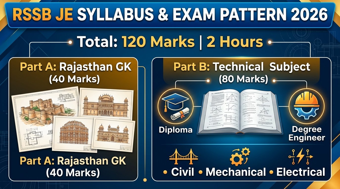 RSSB JE Syllabus 2026: Exam Pattern & Subject-Wise Topics