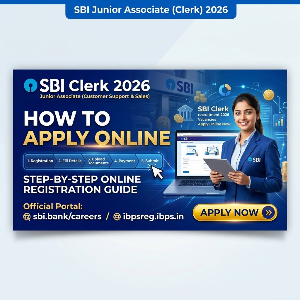 SBI Clerk Recruitment 2026 Apply Online Junior Associate