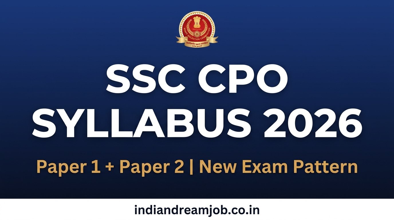 SSC CPO Syllabus 2026