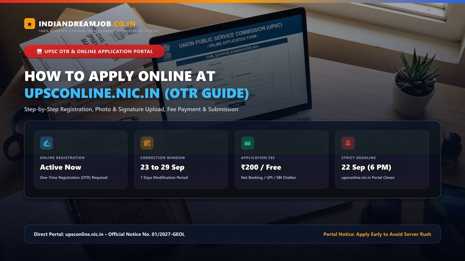 UPSC OTR Portal Registration and Online Application Step-by-Step Guide Poster