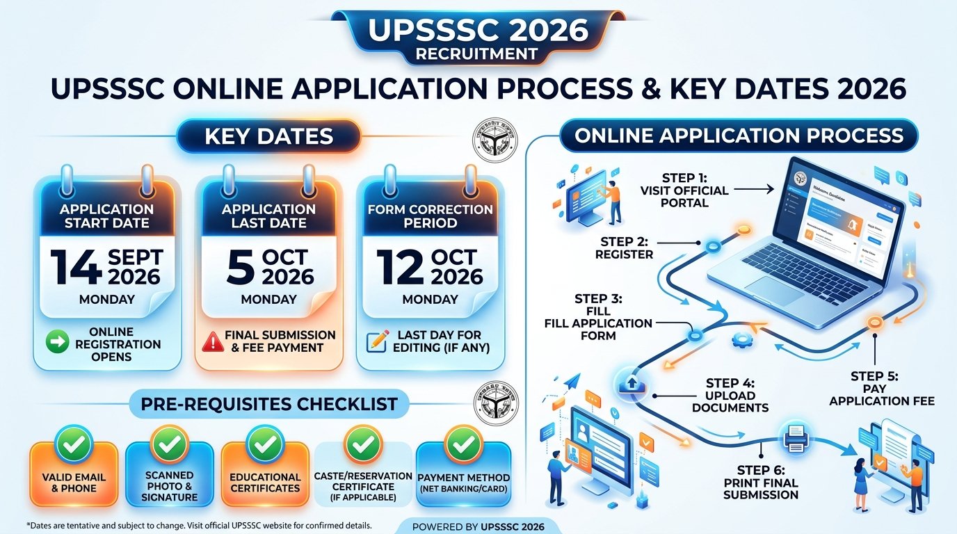 UPSSSC Online Application Process and Key Dates 2026