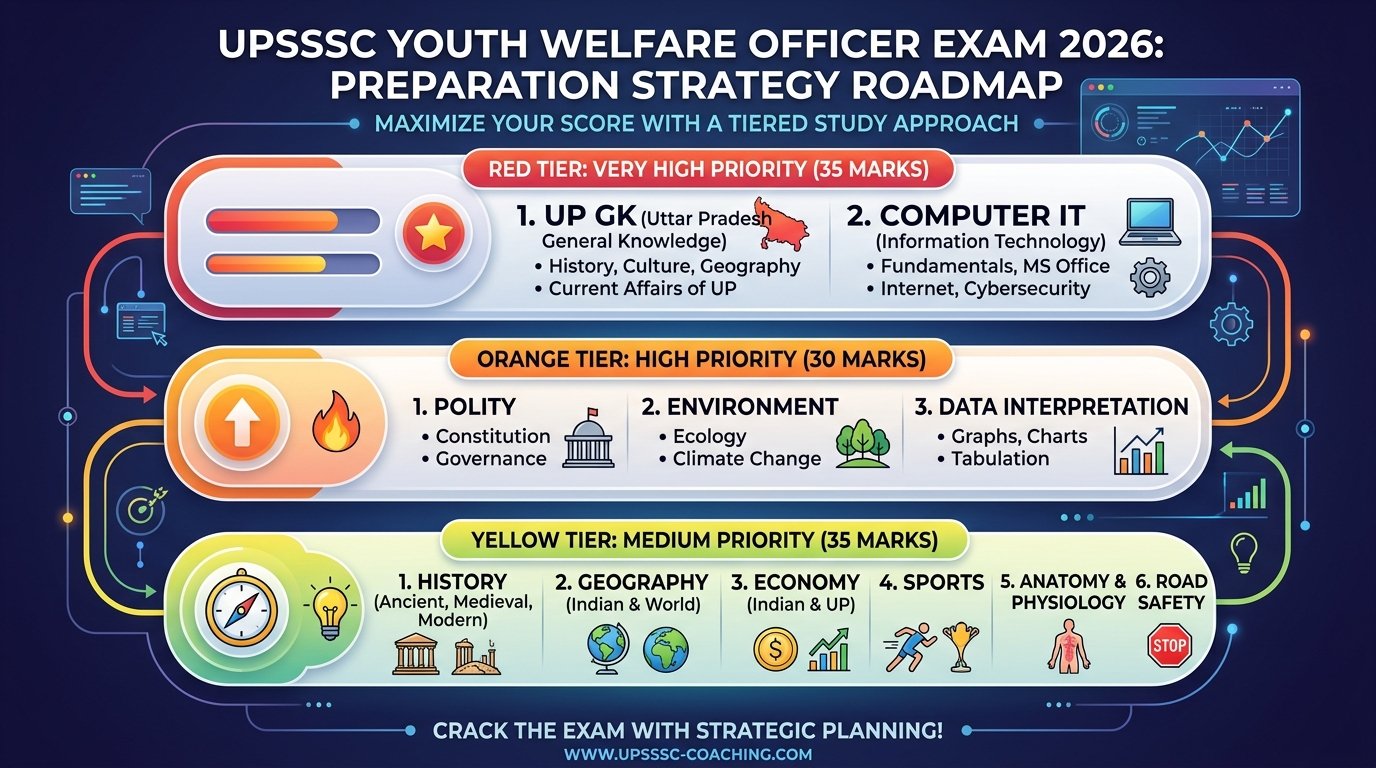 UPSSSC Youth Welfare Officer Exam Preparation Strategy Roadmap Priority Matrix